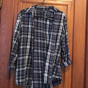 French Connection Purple Flannel button up